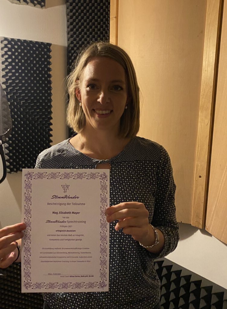 Sprecher werden, Sprecherausbildung, Stimmtraining, Werbesprecher werden, Hörbuchsprecher, Moderator, Synchronsprecher werden, Stimmwunder by Nives Farrier, Wien